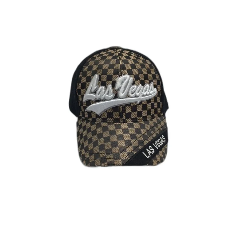 Chelona Mens Black Las Vegas Sin City Trucker Hat Adjustable Baseball Cap